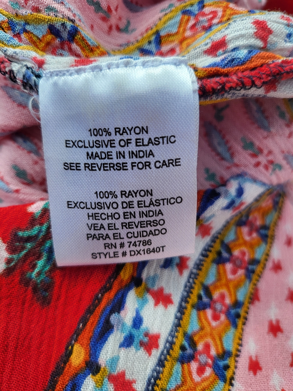 Patrons of Peace Mixed Print Boho Sleeveless Dress Medium - Picture 6 of 6